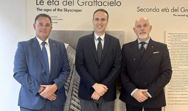 Luca Marrelli, il vice presidente Giacomo Cosentino e Alessandro Cantoni