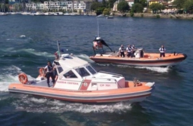 Catamarano si ribalta nel lago Maggiore