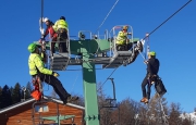 Prove di soccorso sulla seggiovia di Domobianca