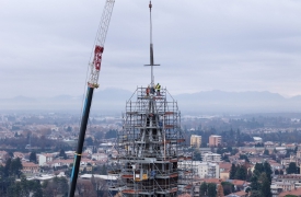Torna la croce sul campanile di San Giulio