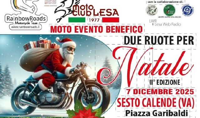 Babbo Natale in moto da Sesto a Lesa