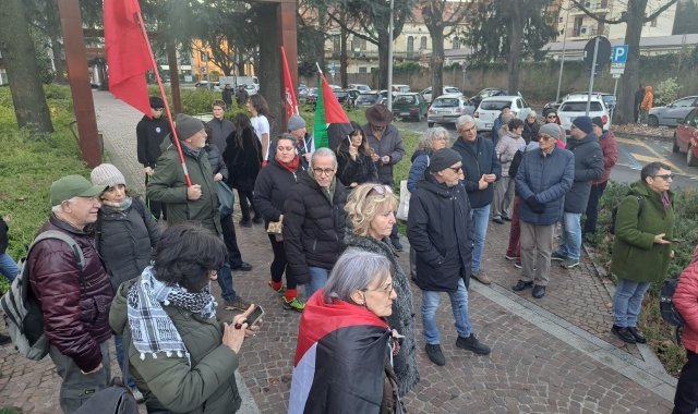 La manifestazione a Gallarate contro la remigrazione