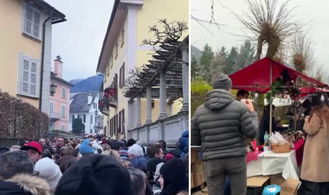 Tutti pazzi per i mercatini: folla a Santa Maria Maggiore