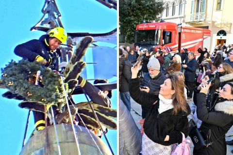 La corona dell’Immacolata in cima al Bernascone