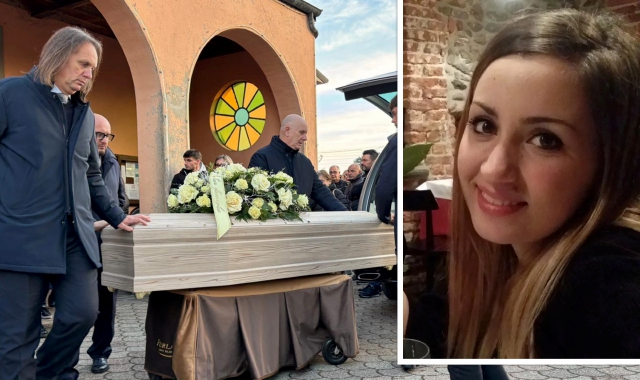 Dolore e commozione ai funerali di Veronica Pignata (foto Cogotti)