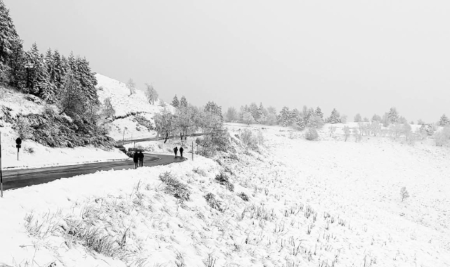 Le nevicate sono state copiose nelle ultime ore (foto Marco Antonelli)