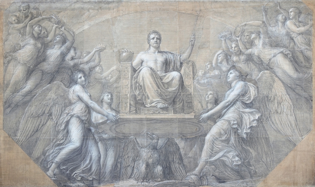 «Apoteosi di Napoleone (cartone per l’affresco della Sala del Trono di Palazzo Reale)» (Parigi, Musée du Louvre, Département des Arts graphiques) di Andrea Appiani