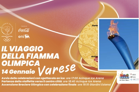 Fiamma olimpica a Varese, il braciere a Palazzo Estense