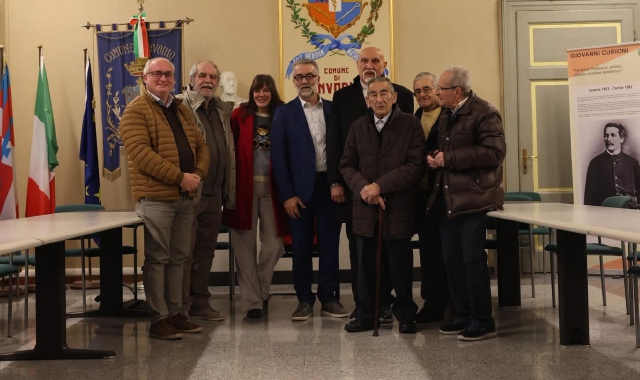Il ritrovo in municipio a novembre. Presente anche Ottorino Viale, ultimo a destra