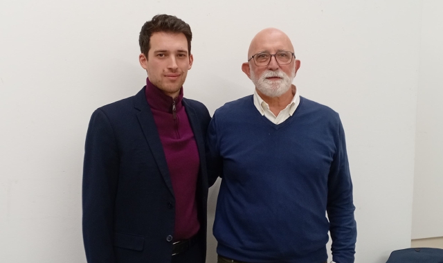 Il segretario del Pd di Somma Lombardo, Xhuljano Banaj, e  Stefano Aliprandini