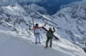 La Fiamma olimpica in vetta al Monte Rosa