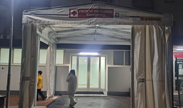 L’ingresso del Pronto soccorso di Gallarate
