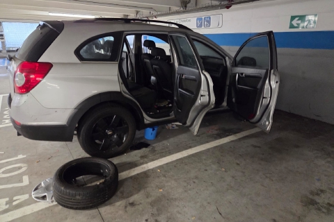 Auto fatta a pezzi al Seprio Park