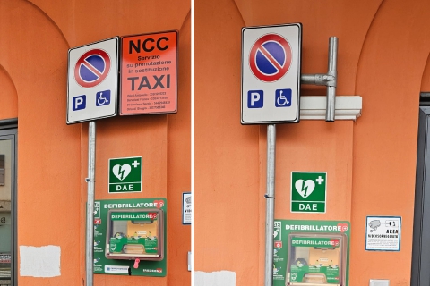 Taxi... al capolinea. Sparito anche il cartello