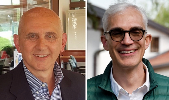 L’ex assessore Roberto Castiglioni e il sindaco Walter Lorenzin