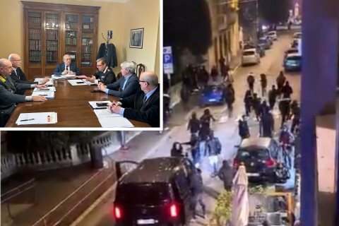 Via Como blindata: presidio dei carabinieri