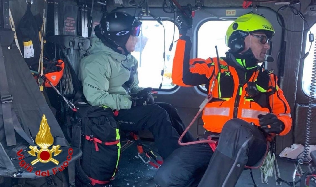 Snowboarder in difficoltà: salvato dal Drago