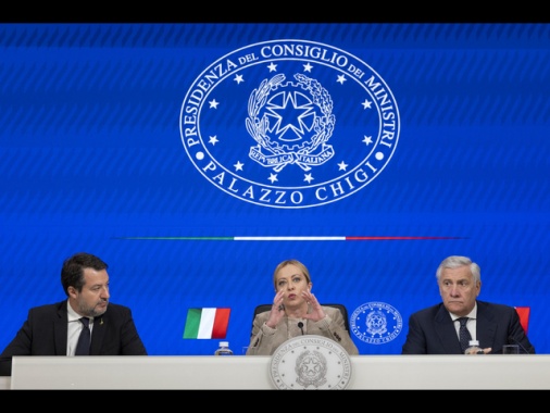 Vertice a Palazzo Chigi nel pomeriggio con Meloni, Salvini e Tajani