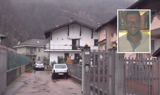 La villetta dove è avvenuto il delitto. Nel riquadro, Nicolò Borghini