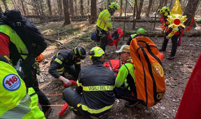 L’intervento dei soccorritori