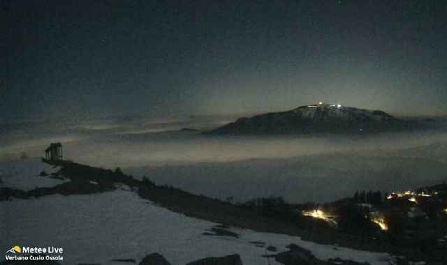 La webcam di Meteo Live Verbano Cusio Ossola dall’Alpe Quaggione