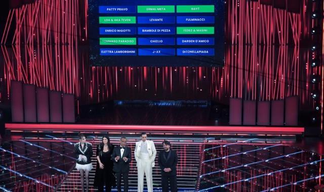 La Top 5 della seconda serata (foto Riccardo Antimiani/ANSA)