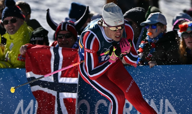 Johannes Høsflot Klæbo alle Olimpiadi di Milano-Cortina (foto Javier Soriano/AFP)