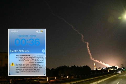 «Papà, non riusciamo a tornare». E mia figlia filma il missile in cielo