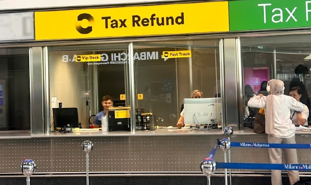 Alcuni degli sportelli del Terminal 1 di Malpensa dedicati al tax refund