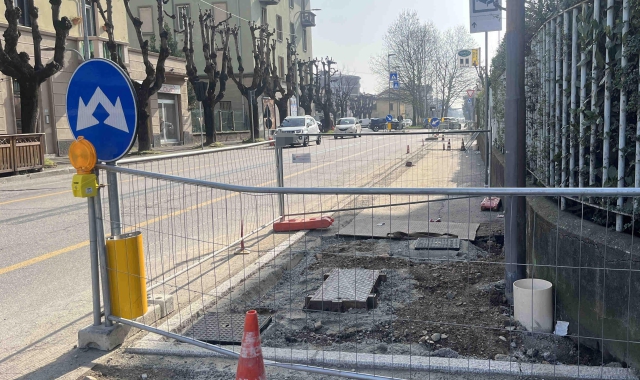 Il cantiere per  la nuova viabilità  di Belforte sta sollevando molte proteste   (foto Puricelli)