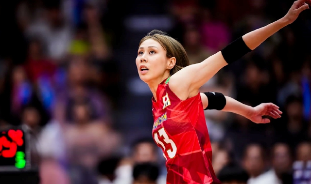 Yukico Wada con la maglia della nazionale giapponese