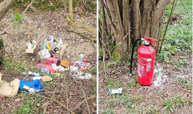Rifiuti e topi nel Fontanile, estintore nel bosco: inciviltà a Tradate