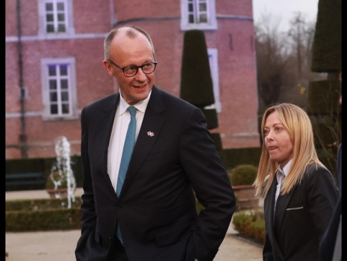 Incontro tra Meloni e Merz a Bruxelles