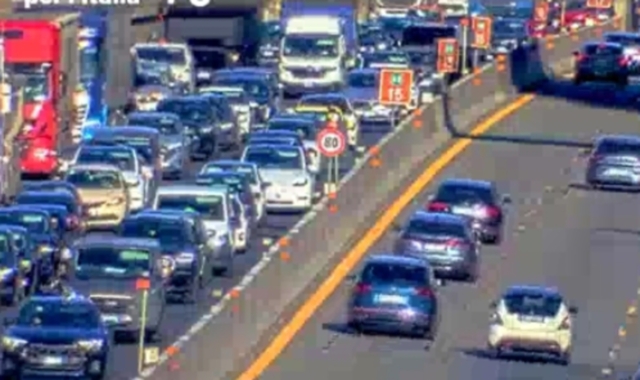 La coda in direzione Milano