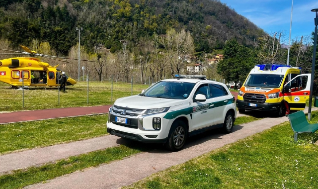 Incidente domestico, donna soccorsa con l’elicottero
