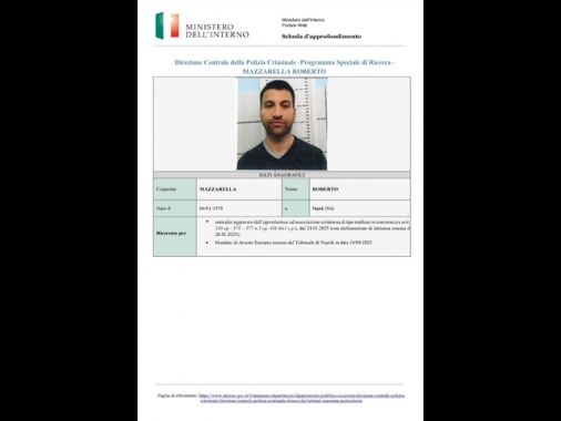 ++ Arrestato il boss di camorra Roberto Mazzarella ++