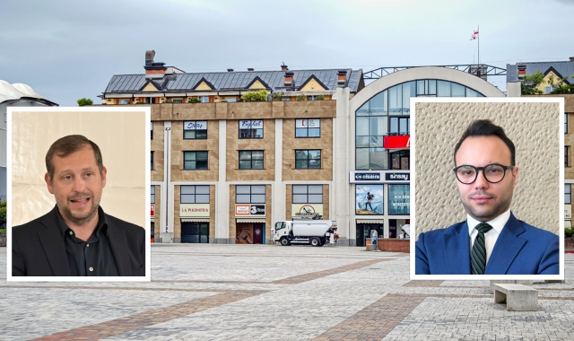 Piazza Repubblica e nei riquadri Emanuele Monti e Stefano Angei