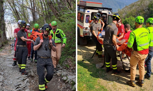 Scivola e si fa male in montagna: turista tedesco soccorso