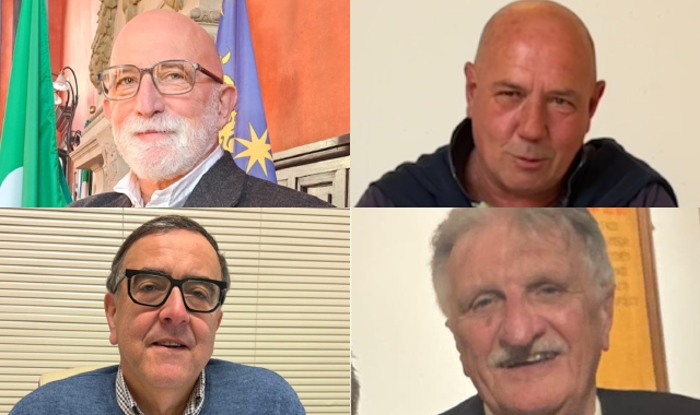I quattro candidati. Da sinistra in senso orario: Stefano Aliprandini, Alberto Nervo, Silvio Pezzotta e Dario Pulli