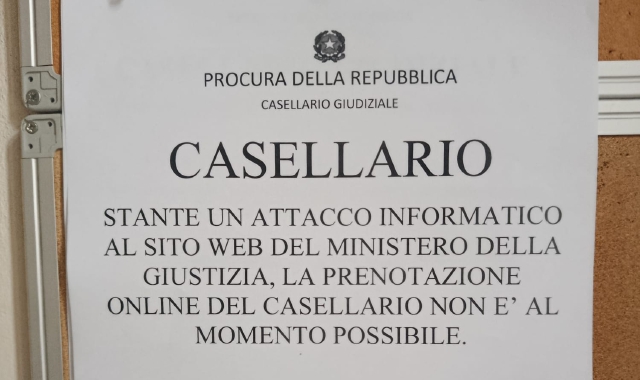 Cyber-attacco al Ministero: a Varese il Casellario torna alla carta