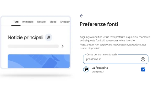 Ecco le “Fonti preferite”, come aggiungere Prealpina.it