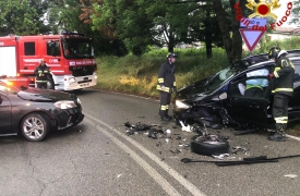 Scontro sulla Provinciale a Gavirate: un ferito
