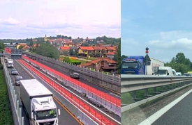 Carreggiata ridotta in Autolaghi: code verso Milano