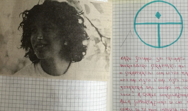 Una pagina dei diari di Stefano Binda già al centro delle indagini ora tornati  d’interesse