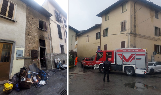 Casa divorata dalle fiamme, donna soccorsa ad Arcisate