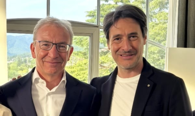 Giuseppe Licata (a destra) con l’onorevole Andrea Pellicini di Luino