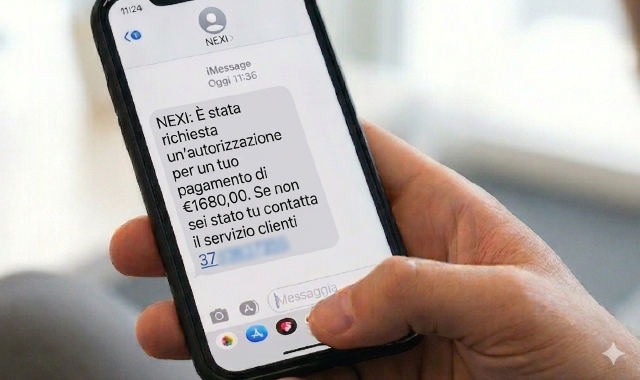 Il messaggio arrivato sul telefono  (Foto AI)