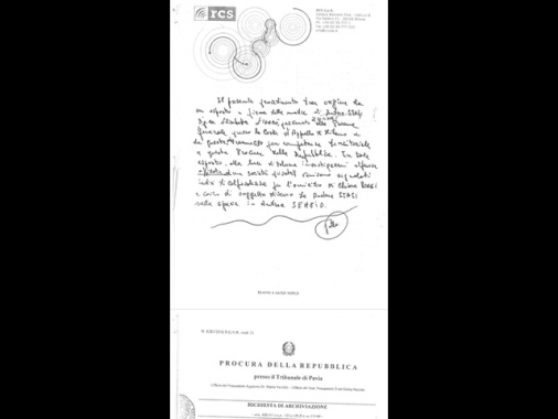 'Appunti ignoti nella richiesta di archiviazione su Sempio'