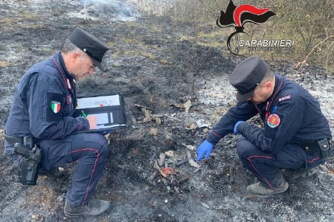 Brucia plastica in un bidone: denunciato