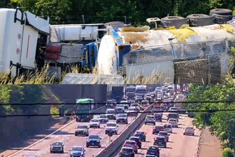 A8: autocisterna ribaltata, traffico in tilt